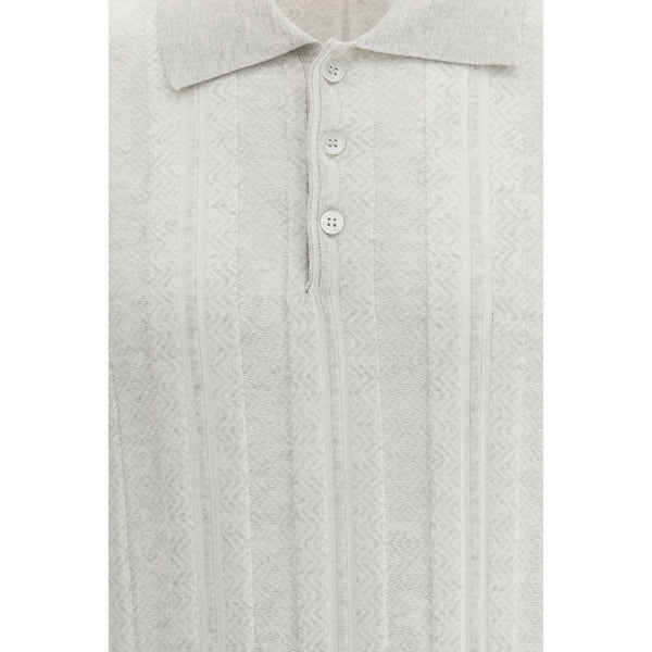 Gray Cotton Polo Shirt