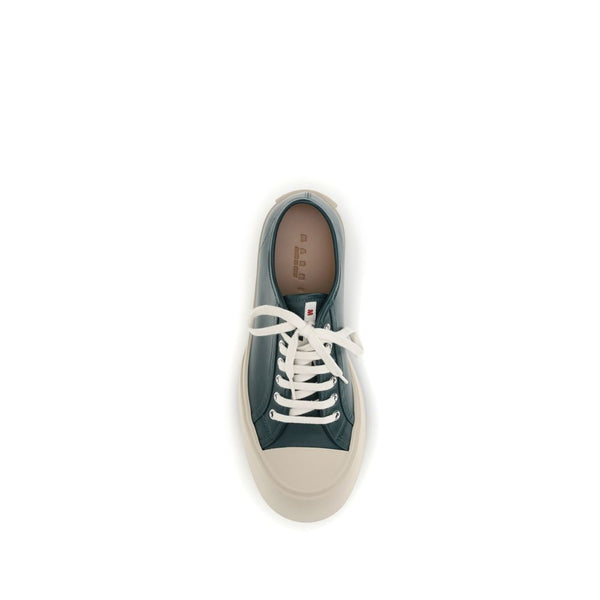 Black Napa Leather / Calf Bos Taurus Chunky Sneakers