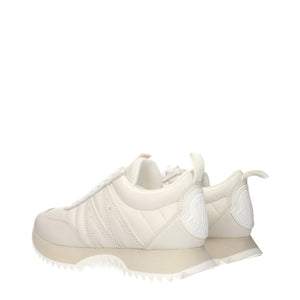 Beige Leather Low Top Sneakers