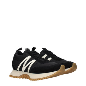 Black Fabric Low Top Sneakers