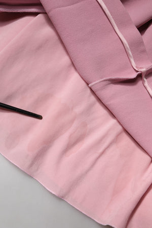 Pink Viscose Sleeveless Sheath Midi Dress