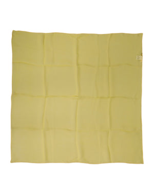 Yellow Silk Neck Wrap Square Foulard Scarf