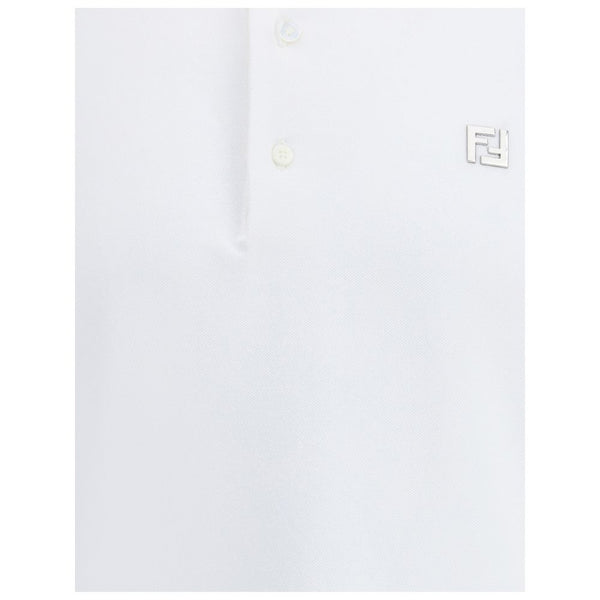 White Cotton Polo Shirt