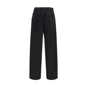 Black Cotton Athletic Pants