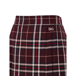 Bordeaux Wool Mini Skirt