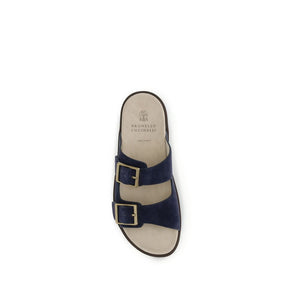 Black Calf Leather Bos Taurus Sandals