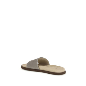 Gray Lamb Ovis Aries Aries Flat Sandals