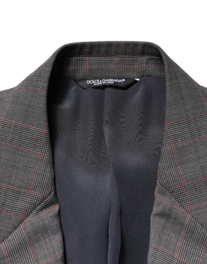 Gray Wool Single Breasted 2 Button Blazer