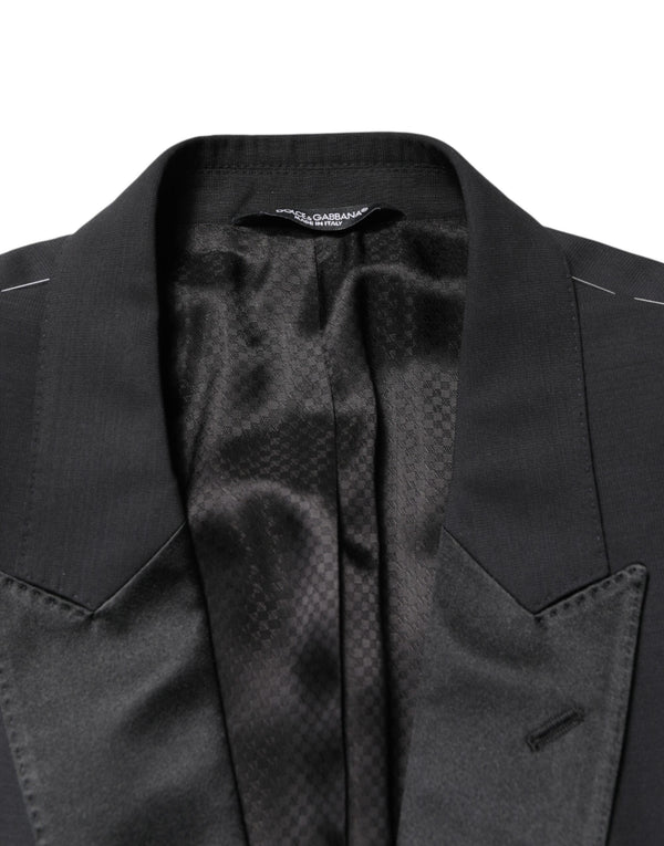 Black MARTINI Single Breasted Jacket Blazer