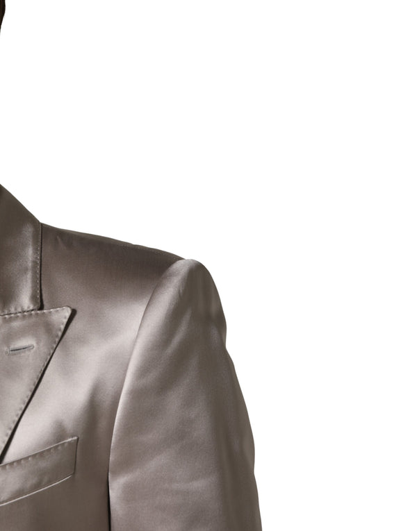 Silver SICILIA Single Breasted Jacket Blazer