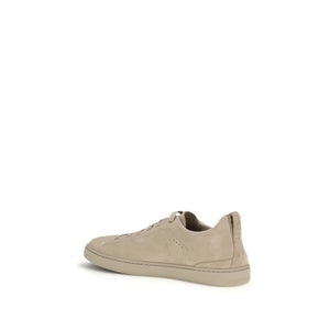 Gray Rubber Low Top Sneakers