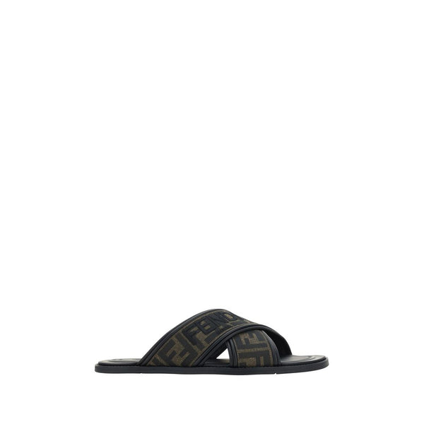 Black Calf Leather Bos Taurus Sandals