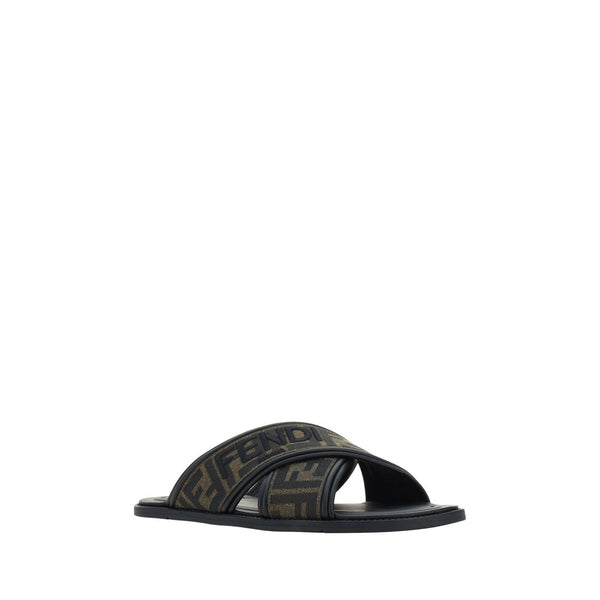 Black Calf Leather Bos Taurus Sandals