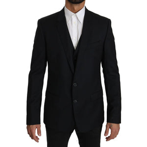 Blue Viscose Two-Piece Suit