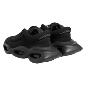 Black Slip On Low Top Wave Sneakers Shoes