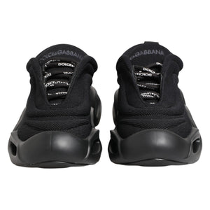 Black Slip On Low Top Wave Sneakers Shoes