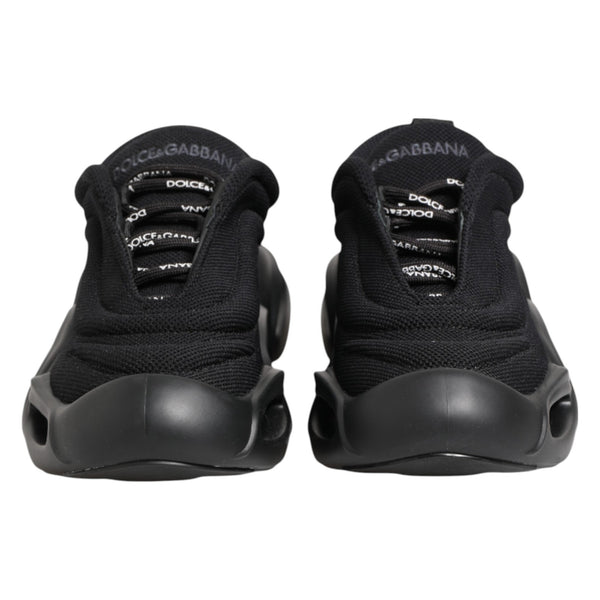 Black Slip On Low Top Wave Sneakers Shoes