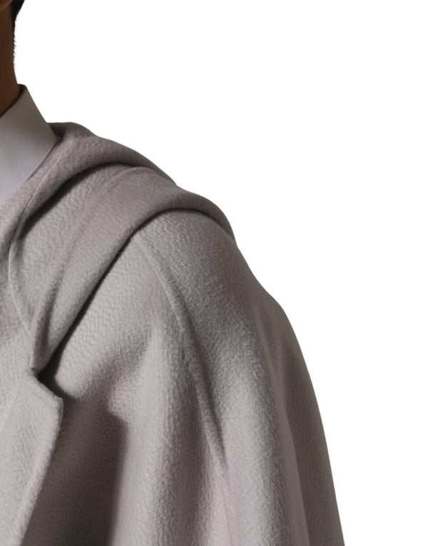 Off White Belted Long Trench Coat Men Jacket