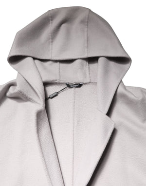 Off White Belted Long Trench Coat Men Jacket