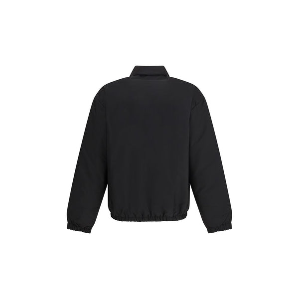 Black Recycled Polyamide Full-Length Jacket