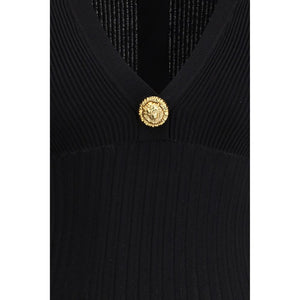 Black Viscose Casual Dress