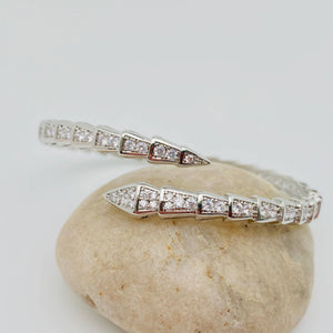 Serpent Crystal Cuff Bracelet