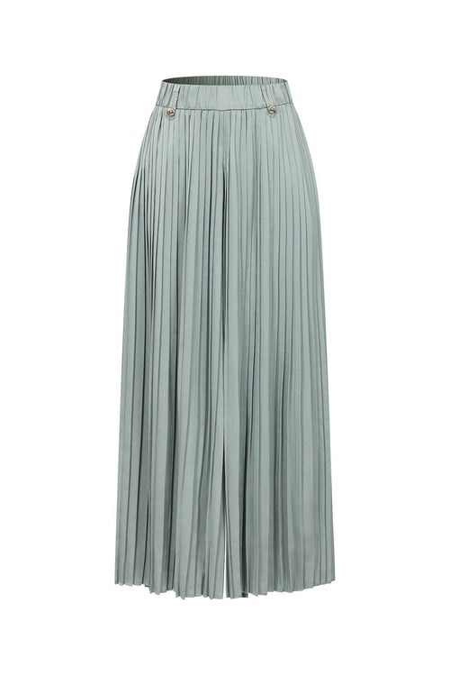 Pleated Wide-Leg Palazzo Pants