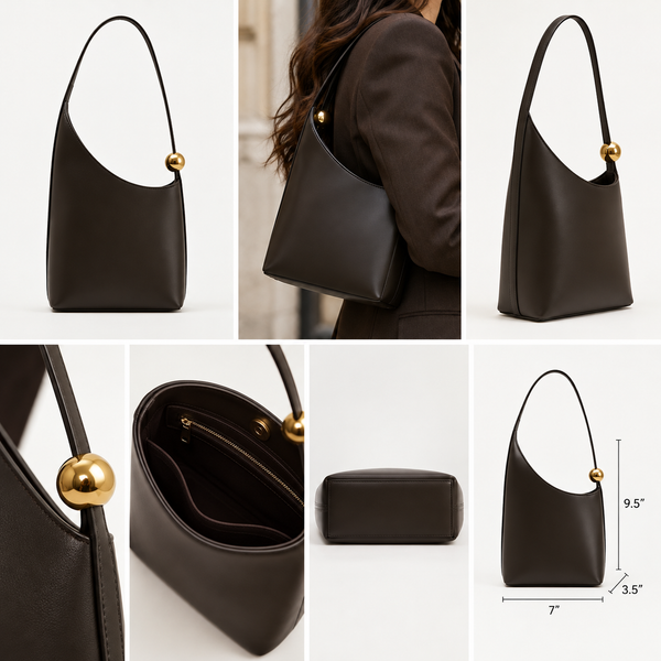 The Sloane Luxe Asymmetrical Shoulder Bag