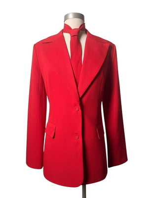 Stella Red Blazer with Tie