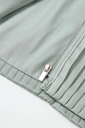 Pleated Zip Up Jacket