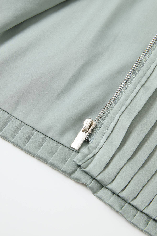 Pleated Zip Up Jacket