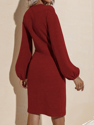 Twist of Allure Long Sleeve Mini Dress