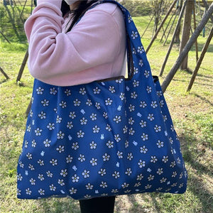 Creative Printed Foldable Single-Shoulder Shopping Bag