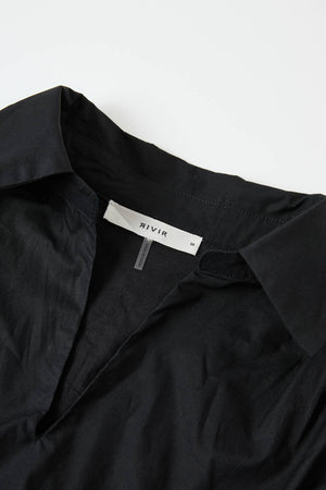 Woven Bubble High-Low Shirt