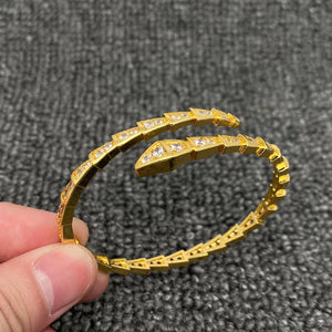 Serpent Crystal Cuff Bracelet