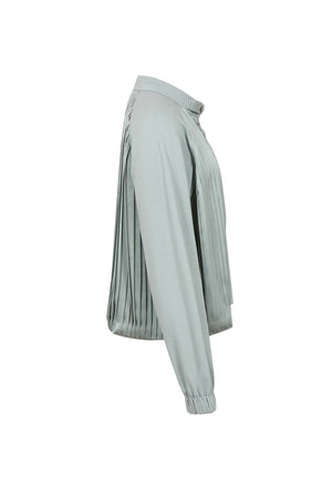 Pleated Zip Up Jacket
