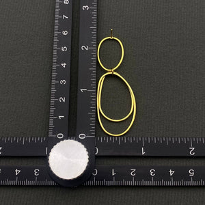 Golden Orbit Double Drop Earrings