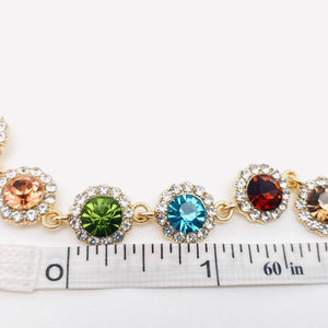 Multicolor Crystal Rhinestone Statement Necklace