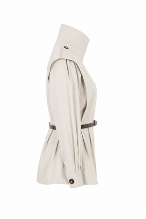 Belted High-Neck Utility Jacket