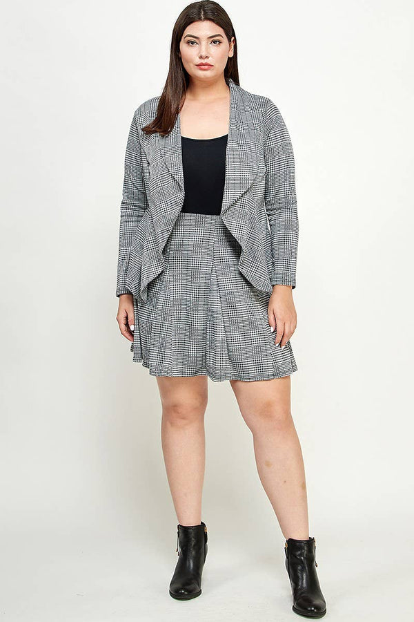Plaid Pleated Mini Skirt