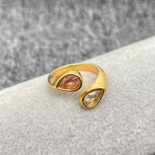 Blush Duo 18K Gold-Plated Open Ring