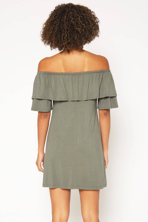 Bellatrix Basic Off Shoulder Midi Dress