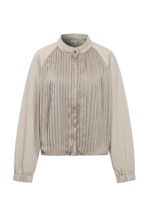 Pleated Zip Up Jacket