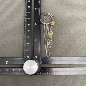 Two-Tone Crystal Cascade Chain Earrings