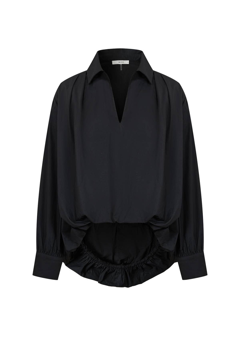 Woven Bubble High-Low Shirt