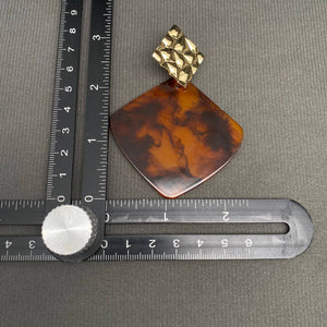 Tortoiseshell Sculpted Gold Drop Earrings
