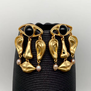 Surrealist Face Charm Statement Earrings