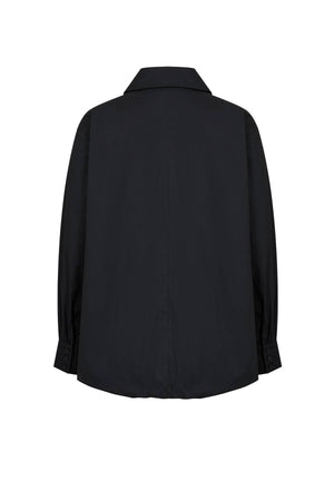 Woven Bubble High-Low Shirt