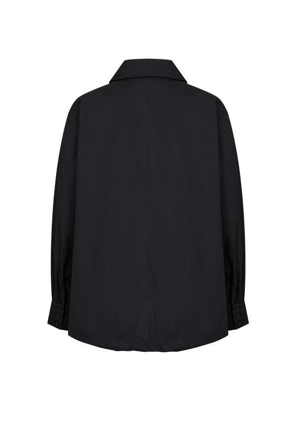 Woven Bubble High-Low Shirt